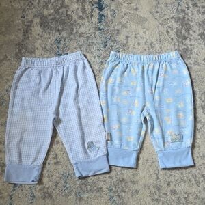 McBaby Vintage Size 6-9 Months Infant‎ Pants Noah's Ark Gingham Animals Pastel